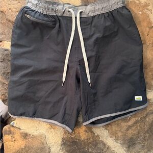 Vuori black and Light Gray Drawstring Shorts